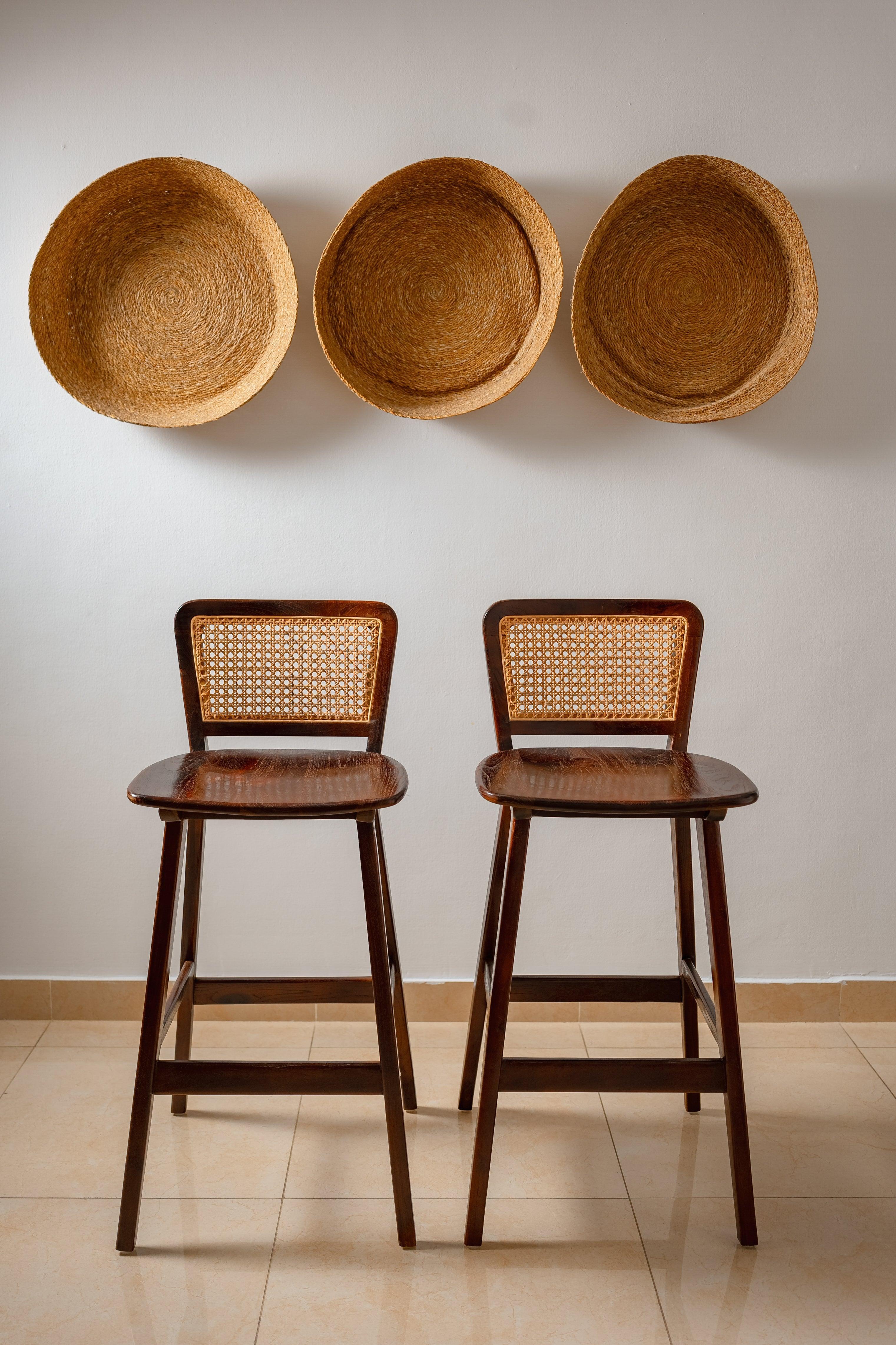 A pair of our perfect whimsy bar chairs.